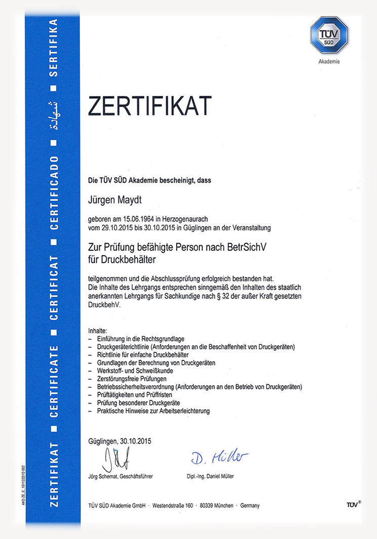 DRUCKLUFT TÜV