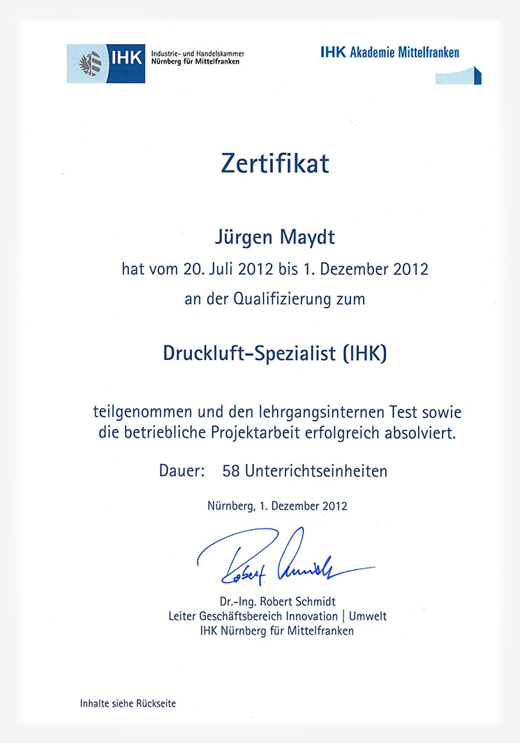 IHK Druckluft Spezialist