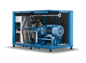 Hochwertiger CompAir L37RS Air Compressor Frontansicht von rechts von Druckluft Maydt Fürth/Nürnberg
