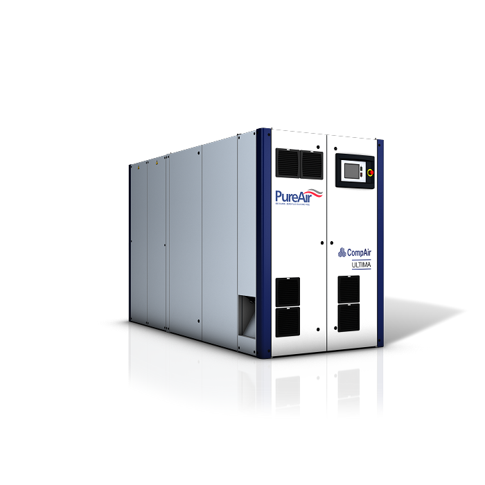 Hochwertiger CompAir Ultima Air Compressor Frontansicht von links von Druckluft Maydt Fürth/Nürnberg
